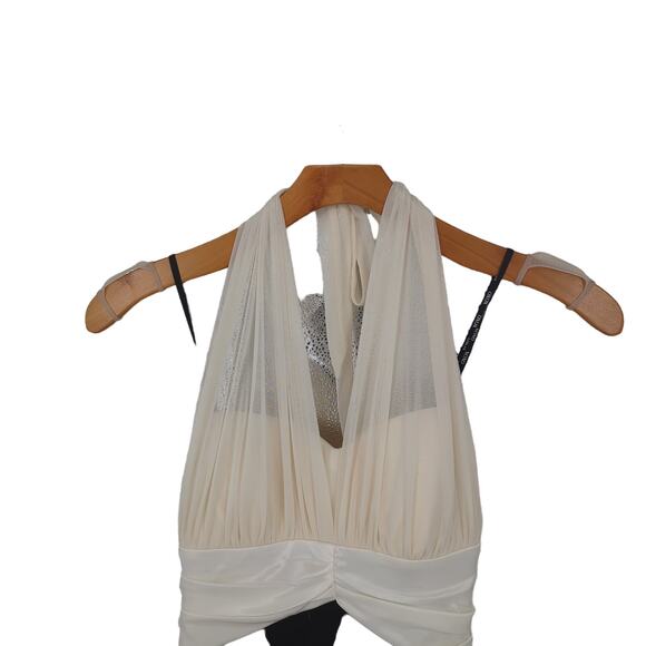 EUC XOXO Dress Cream Womens L Light stain on Breast Plate - Picture 4 of 8